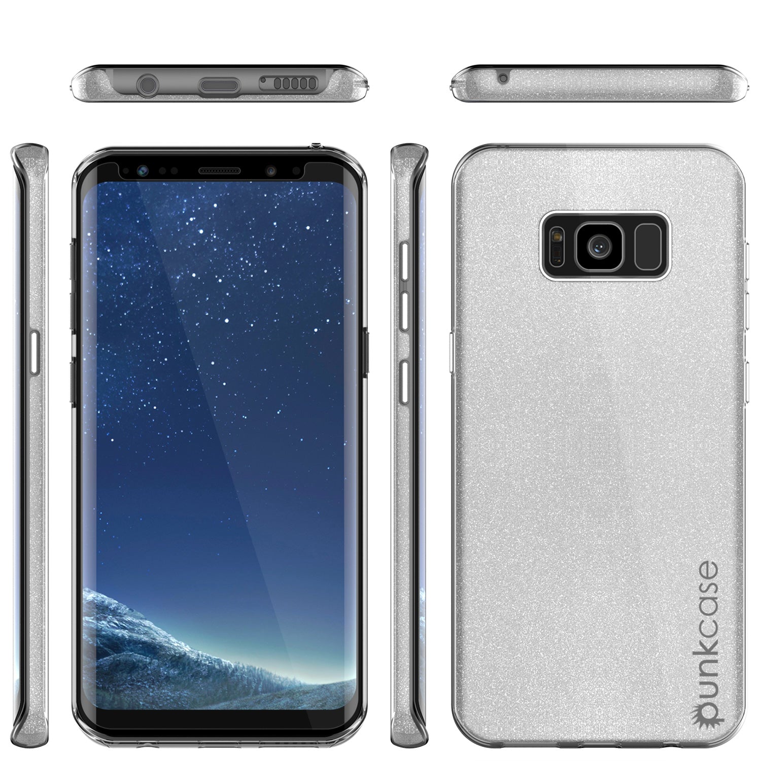 Galaxy S8 Case, Punkcase Galactic 2.0 Series Ultra Slim Protective Armor TPU Cover w/ PunkShield Screen Protector [Silver]
