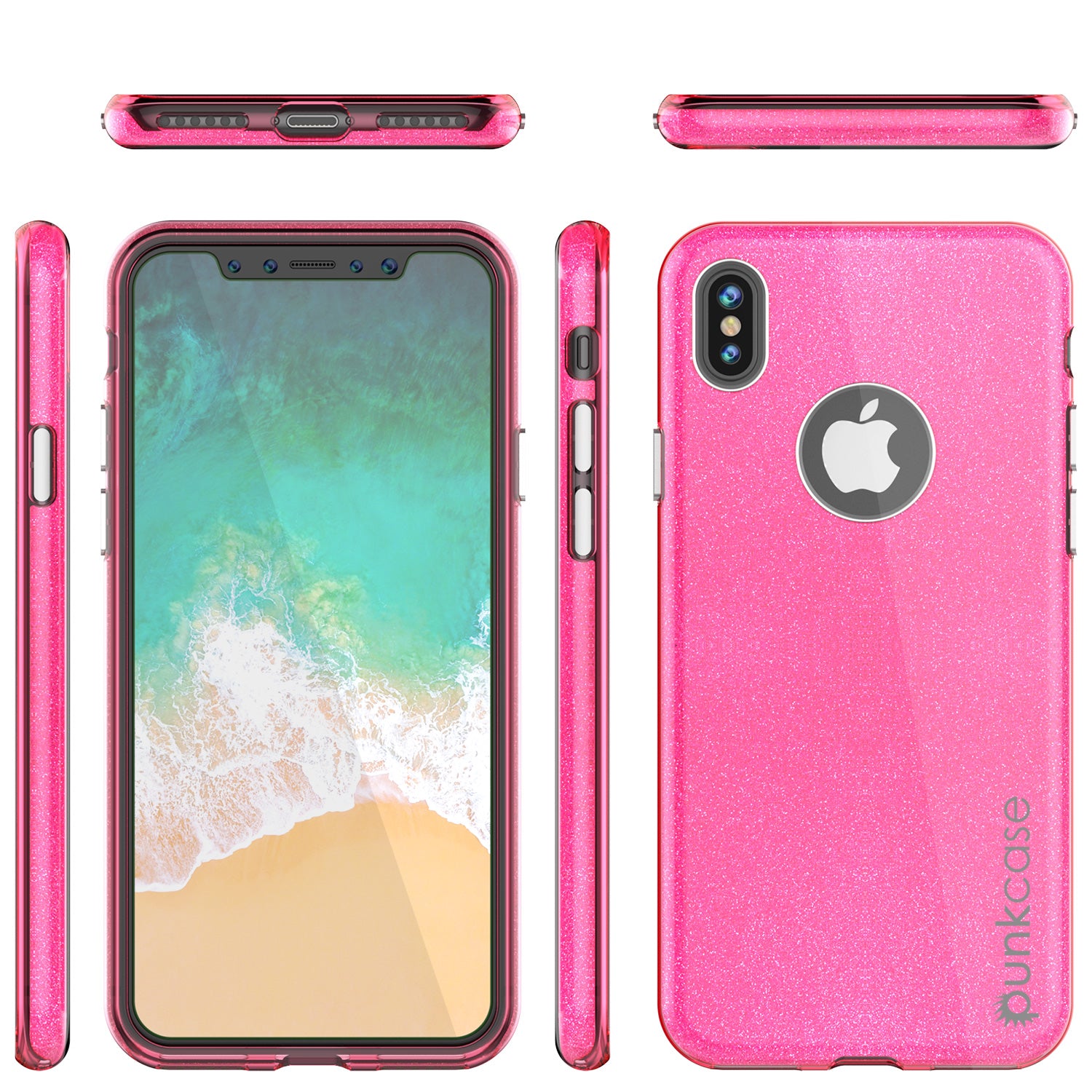 iPhone X Case, Punkcase Galactic 2.0 Series Ultra Slim w/ Tempered Glass Screen Protector | [Pink]