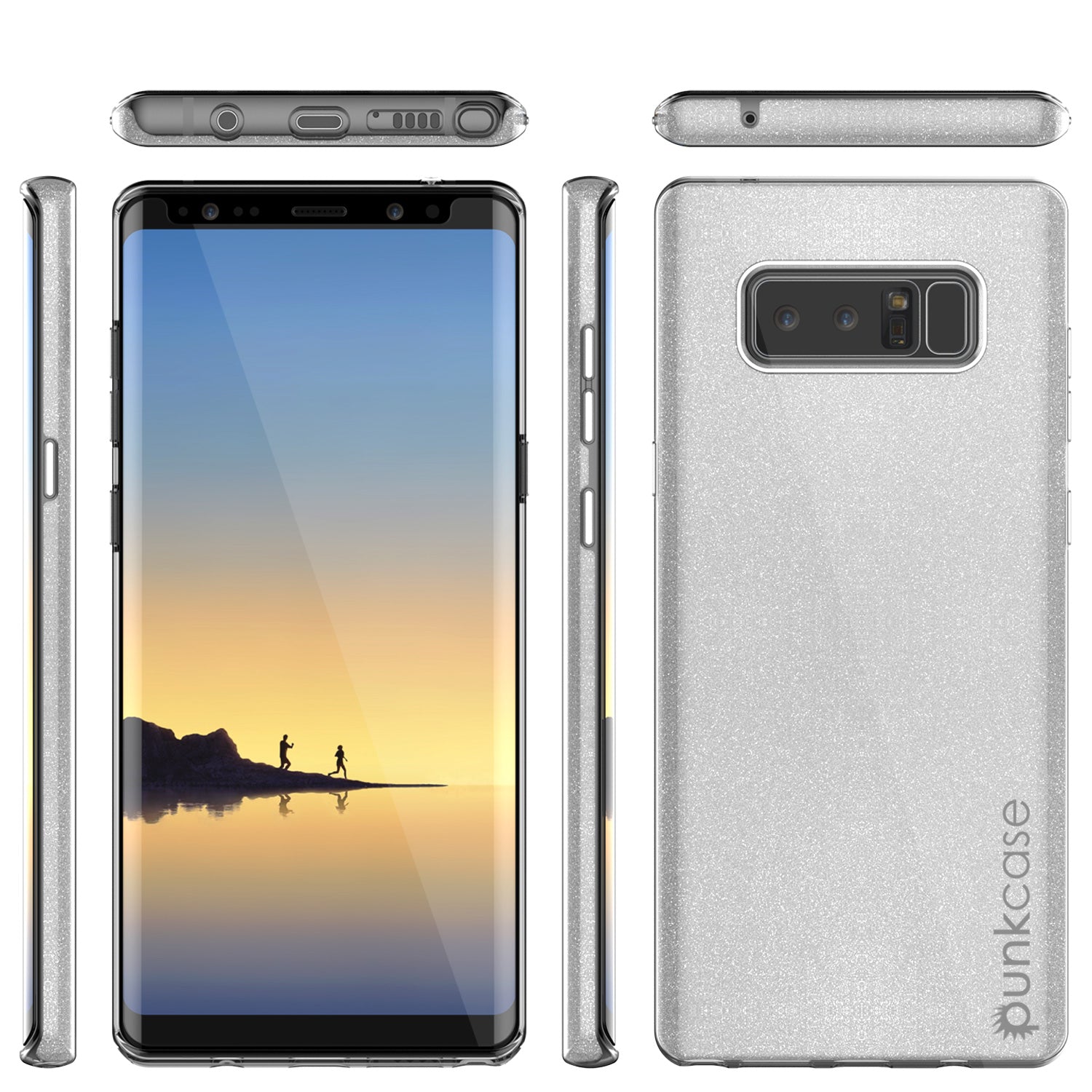 Galaxy Note 8  Punkcase Galactic 2.0 Series Ultra Slim Case [Silver]