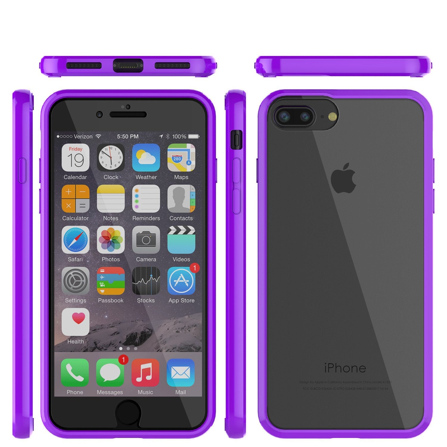 iPhone 8+ Plus Case, Punkcase [MASK Series] [BLACK] Full Body Hybrid D –  punkcase