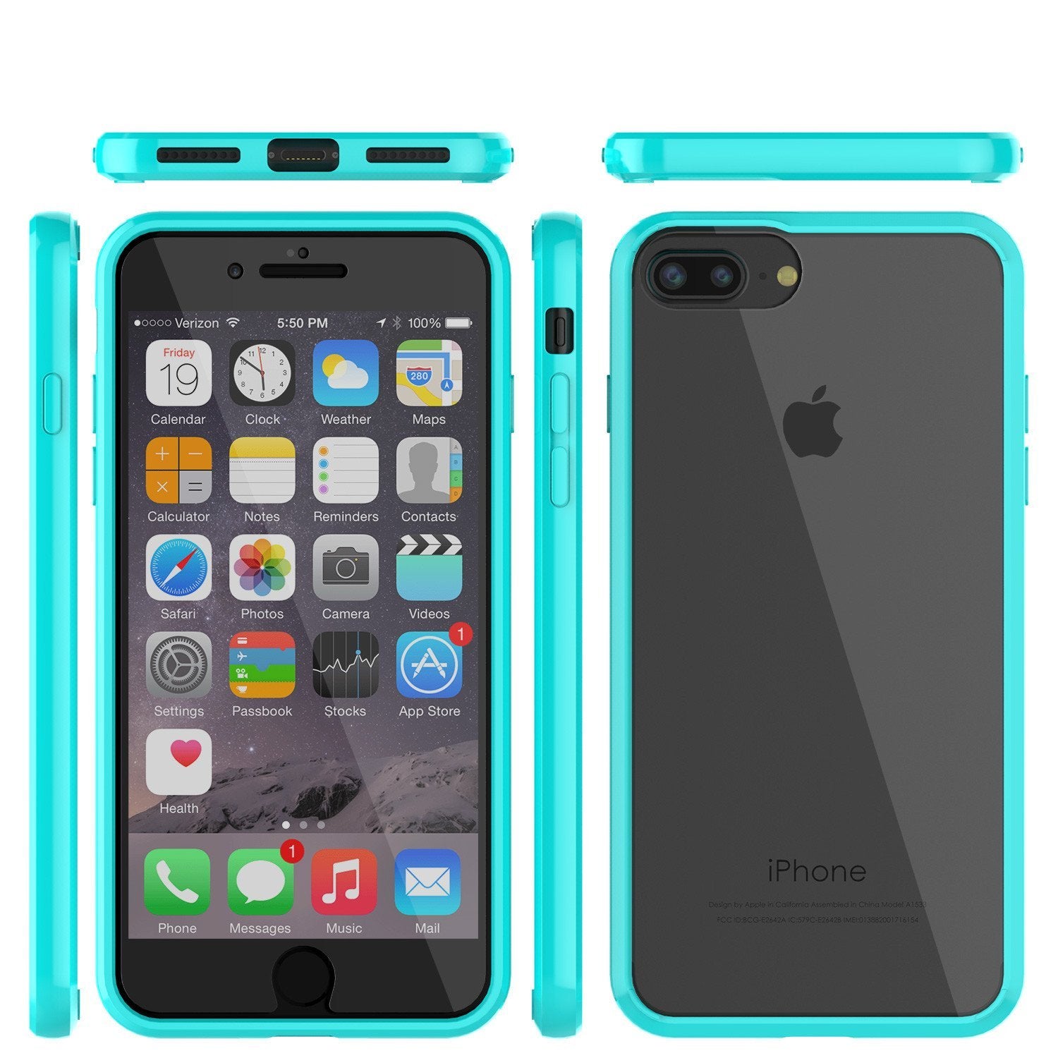 iPhone SE (4.7") Case Punkcase® LUCID 2.0 Teal Series w/ PUNK SHIELD Screen Protector | Ultra Fit