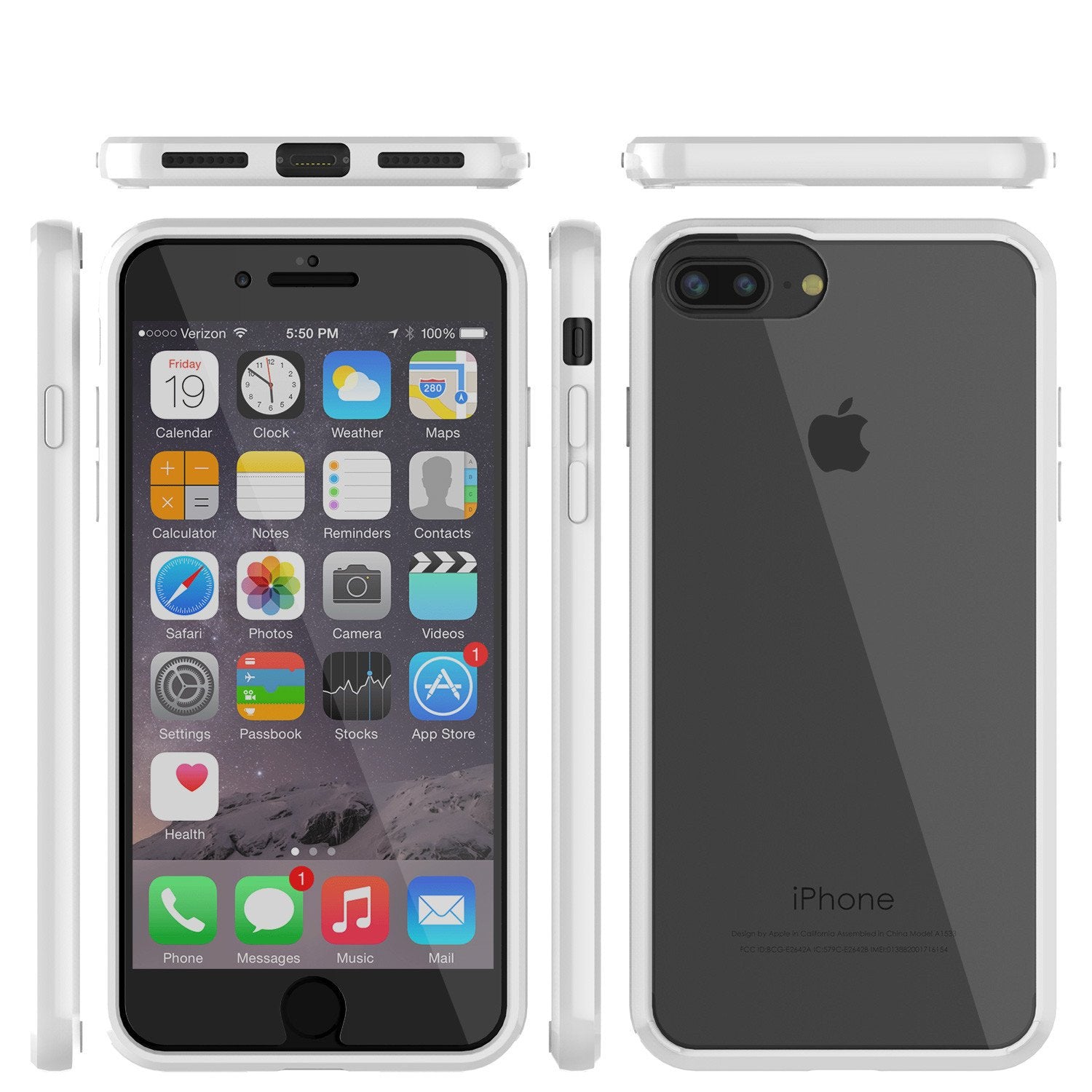 iPhone 8+ Plus Case Punkcase® LUCID 2.0 White Series w/ PUNK SHIELD Screen Protector | Ultra Fit