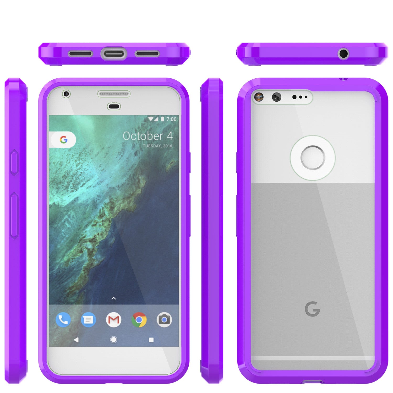 Google Pixel Case Punkcase® LUCID 2.0 Purple Series w/ PUNK SHIELD Glass Screen Protector | Ultra Fit