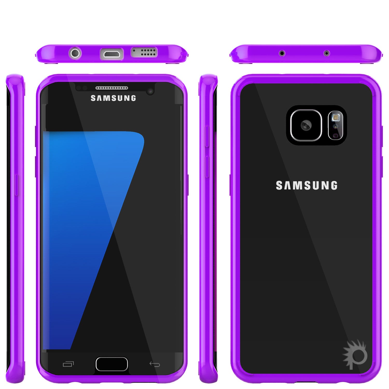S7 Edge Case Punkcase® LUCID 2.0 Purple Series w/ PUNK SHIELD Screen Protector | Ultra Fit