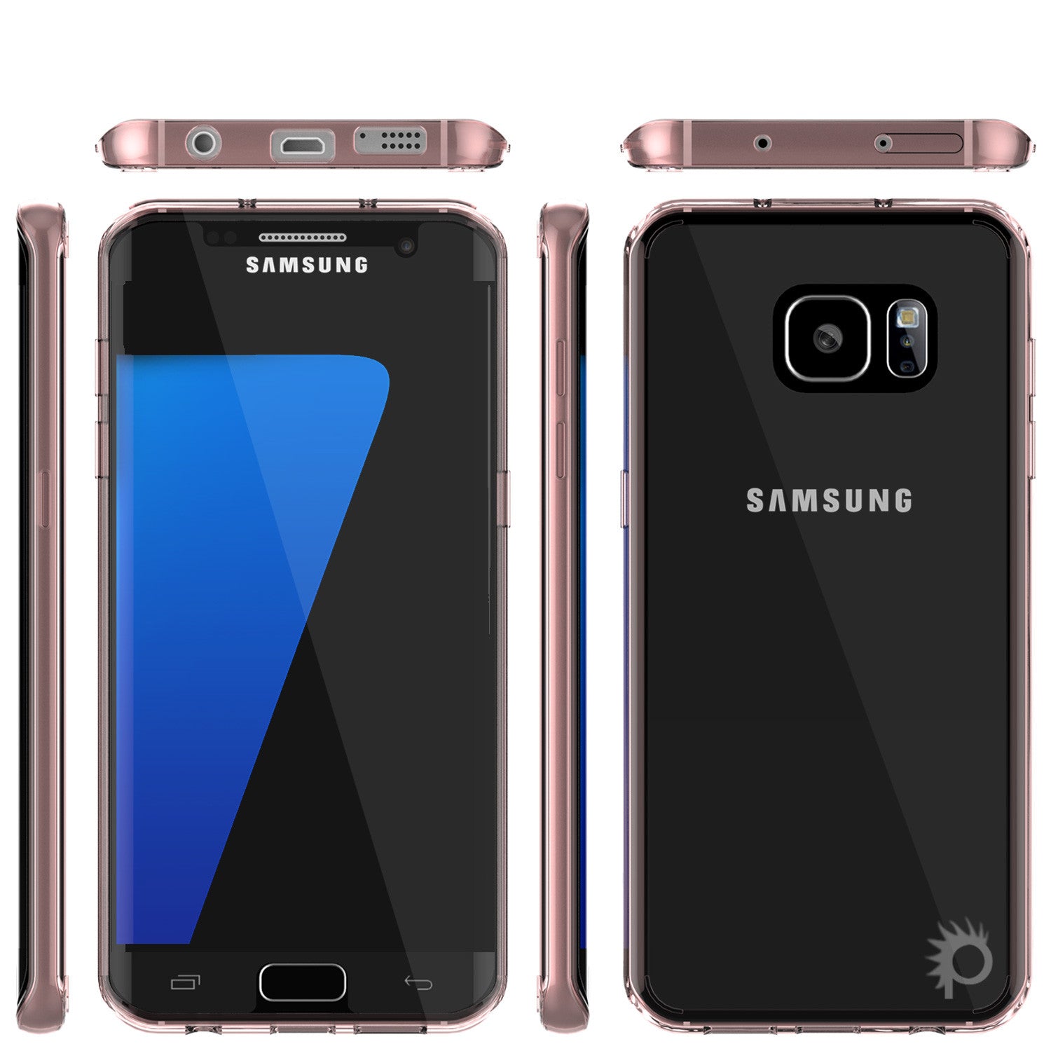S7 Edge Case Punkcase® LUCID 2.0 Crystal Pink Series w/ PUNK SHIELD Screen Protector | Ultra Fit