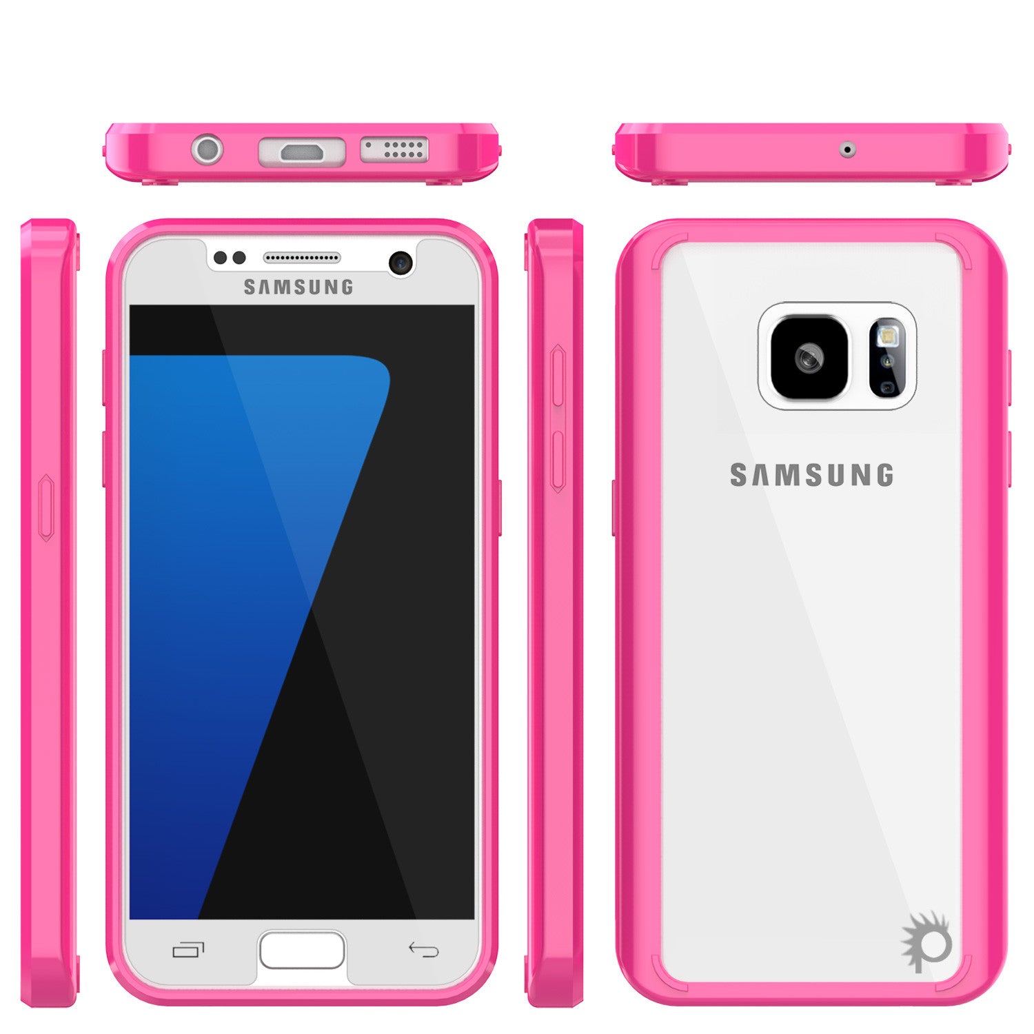 S7 Case Punkcase® LUCID 2.0 Pink Series w/ PUNK SHIELD Glass Screen Protector | Ultra Fit