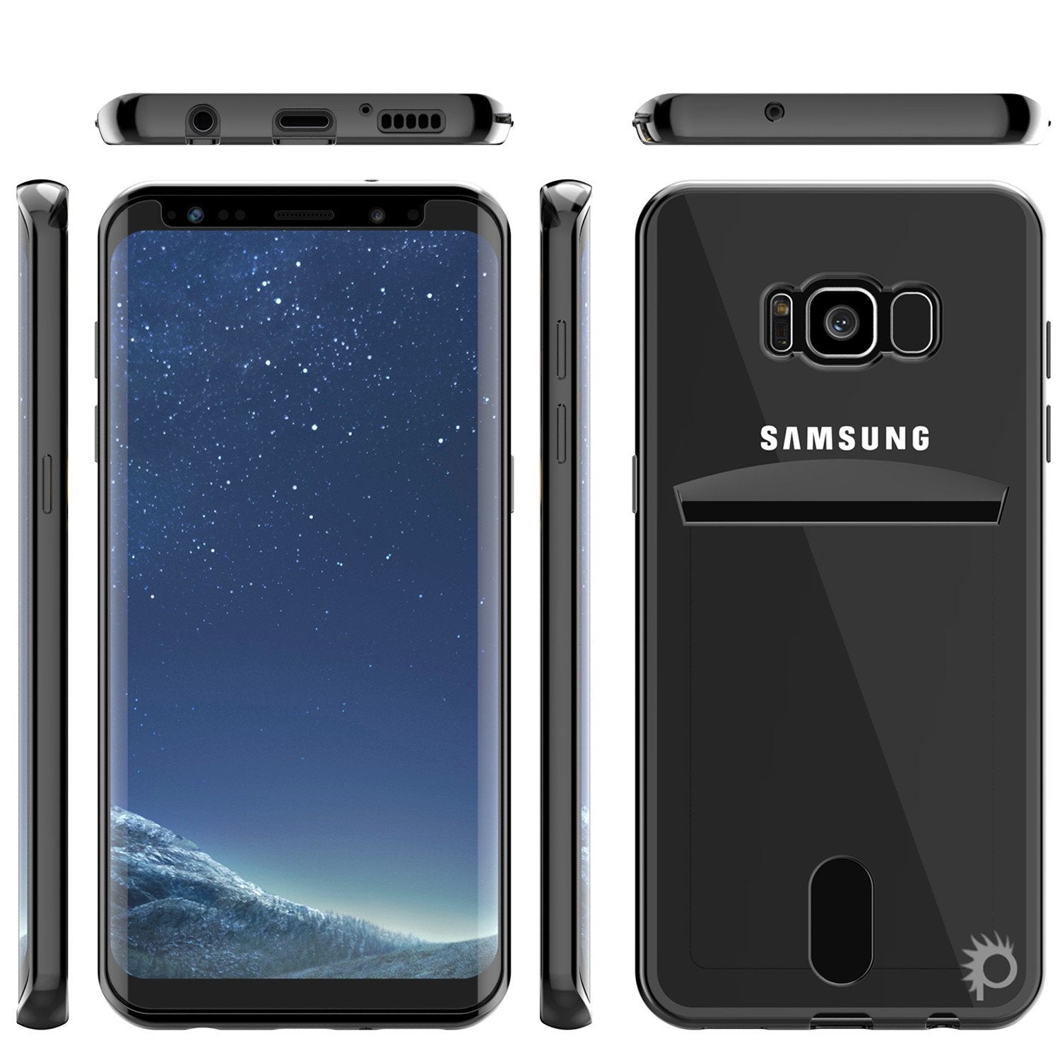Galaxy S9 Plus Case, PUNKCASE® LUCID Black Series | Card Slot | SHIELD Screen Protector | Ultra fit