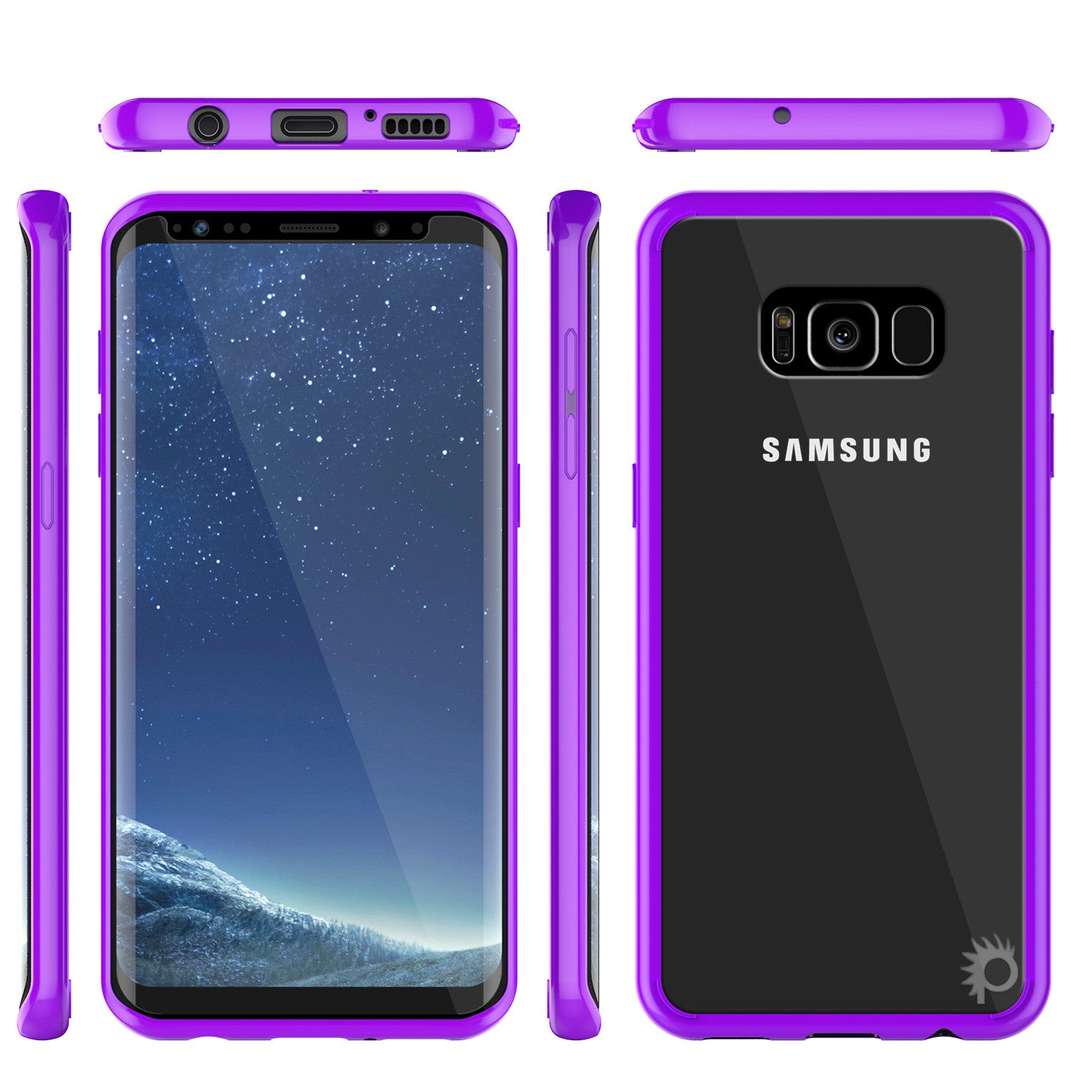 S8 Case Punkcase® LUCID 2.0 Purple Series w/ PUNK SHIELD Screen Protector | Ultra Fit