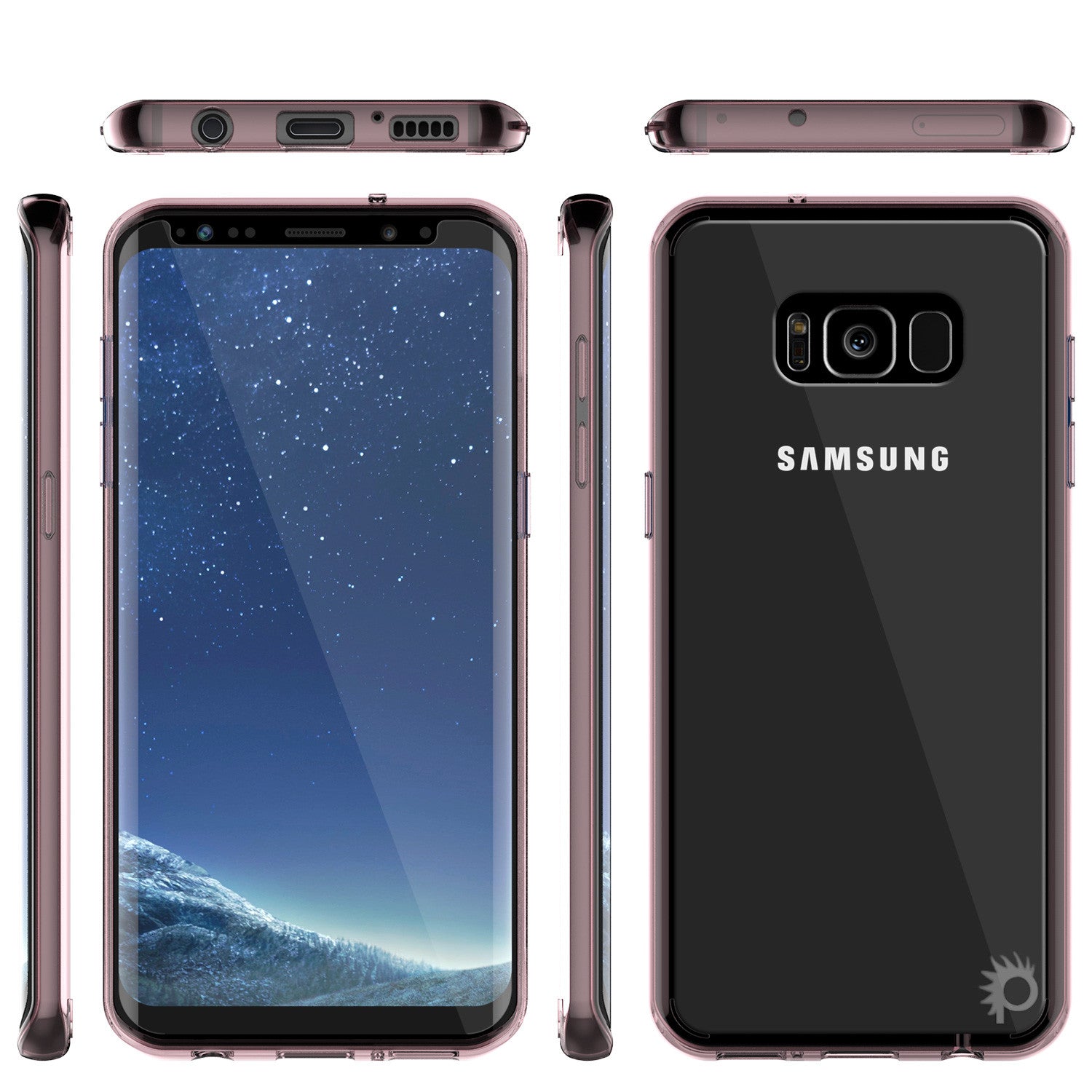 S8 Plus Case Punkcase® LUCID 2.0 Crystal Pink Series w/ PUNK SHIELD Screen Protector | Ultra Fit