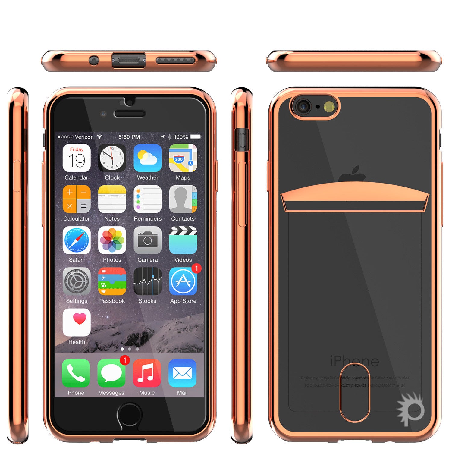 iPhone 7+ Plus Case, PUNKCASE® LUCID Rose Gold Series | Card Slot | SHIELD Screen Protector