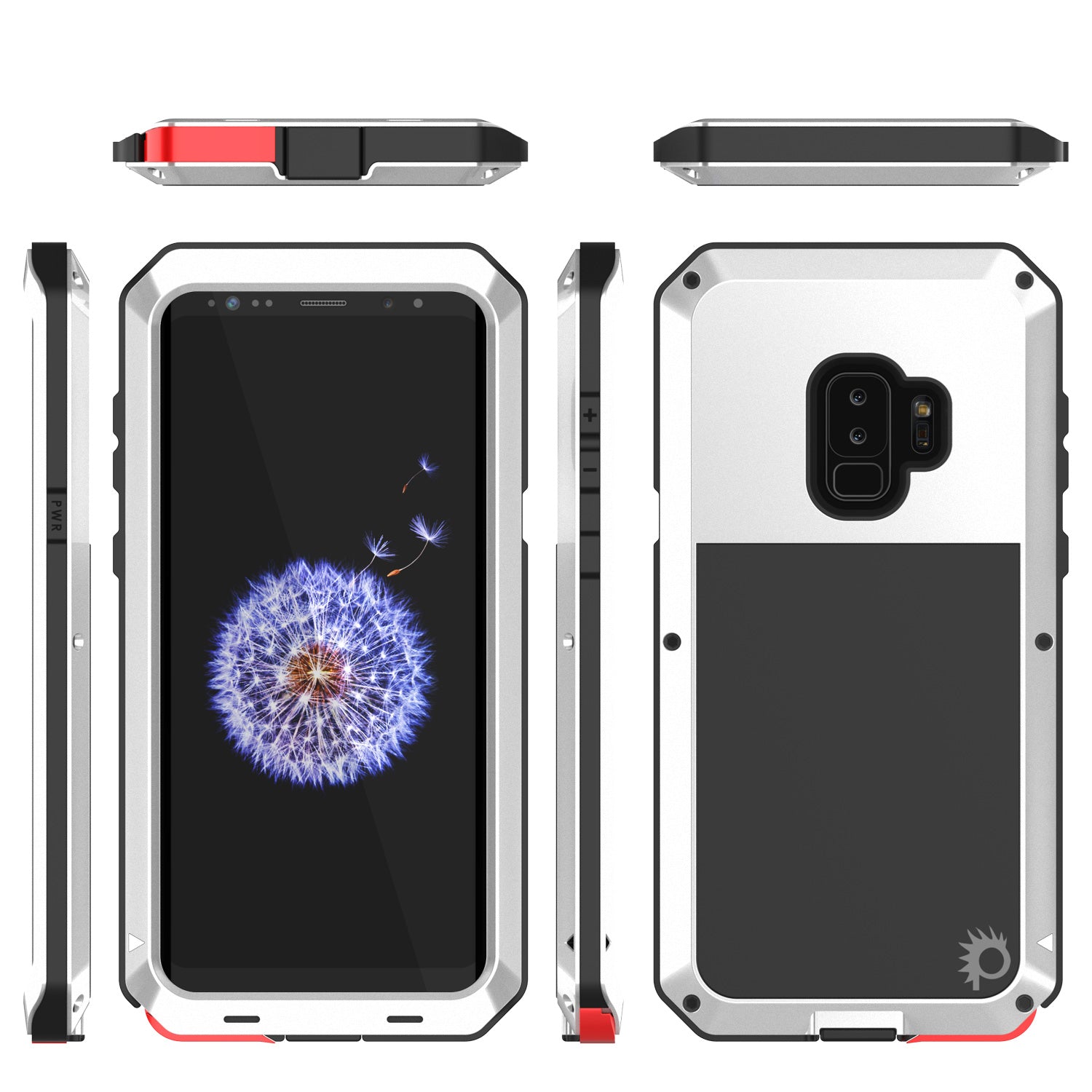 Galaxy S9 Plus Metal Case, Heavy Duty Military Grade Rugged Armor Cover [White]