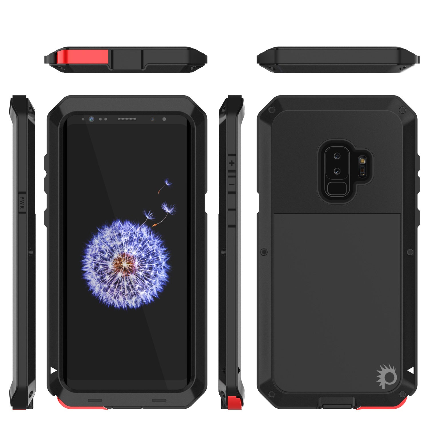 Galaxy S9 Plus Metal Case, Heavy Duty Military Grade Rugged Armor Cover [Black]