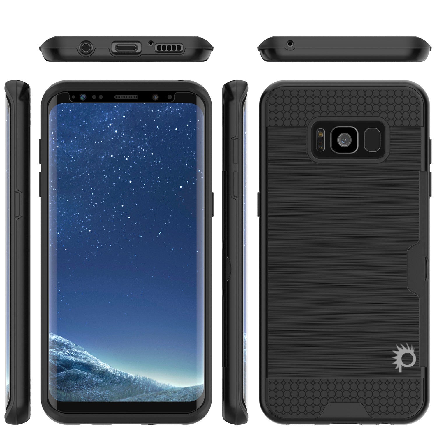 Galaxy S8 Plus Case, PUNKcase [SLOT Series] [Slim Fit] Dual-Layer Armor Cover w/Integrated Anti-Shock System, Credit Card Slot