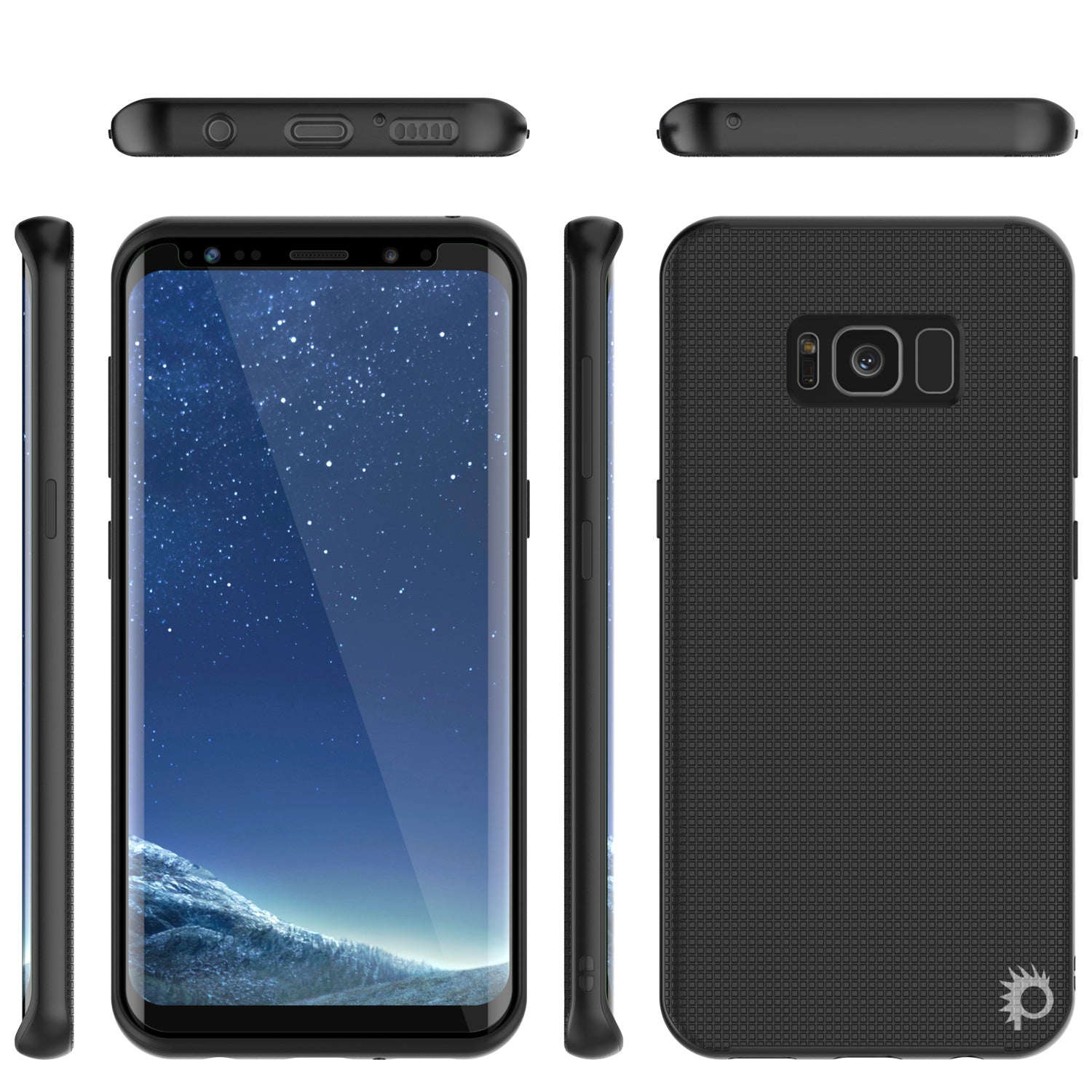 Galaxy S8 Plus Case, PunkCase Stealth Black Series Hybrid 3-Piece Shockproof Dual Layer Cover