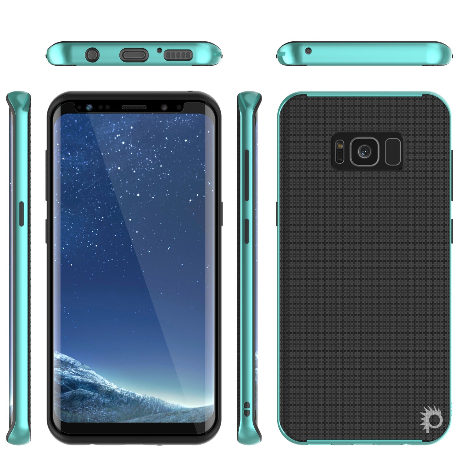 Galaxy S8 PLUS Case, PunkCase Stealth Teal Series Hybrid 3-Piece Shockproof Dual Layer Cover