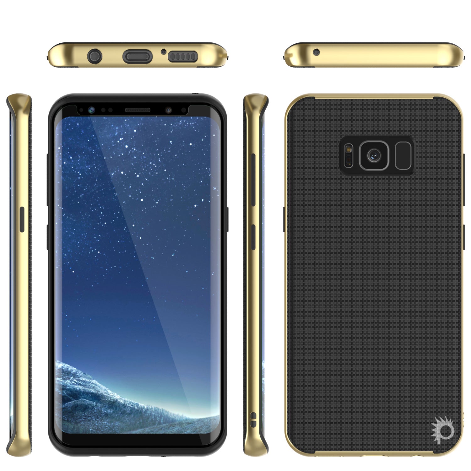 Galaxy S8 PLUS Case, PunkCase Stealth Gold Series Hybrid 3-Piece Shockproof Dual Layer Cover