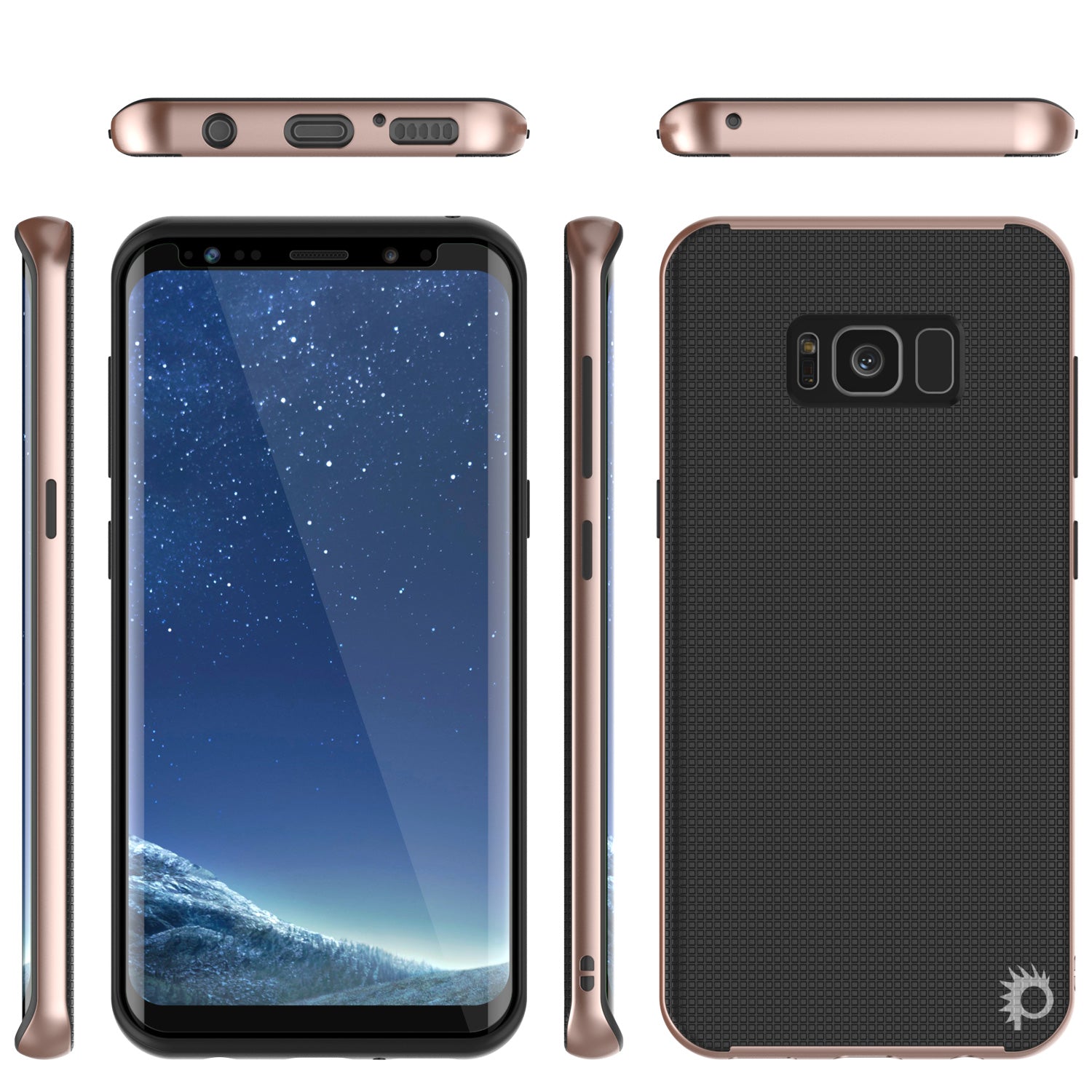 Galaxy S8 PLUS Case, PunkCase Stealth Rose Gold Series Hybrid 3-Piece Shockproof Dual Layer Cover