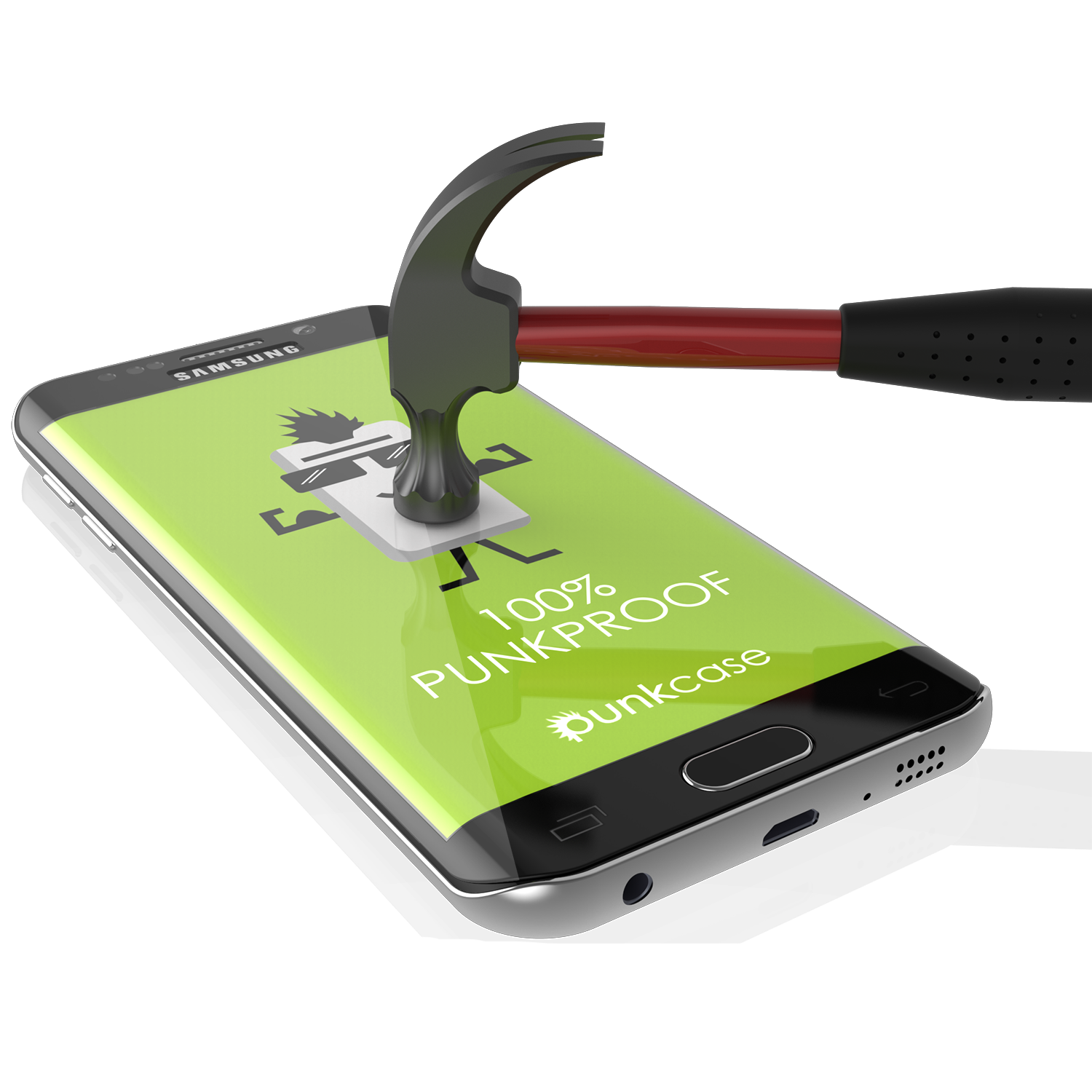 Galaxy S6 Edge Plus Black Punkcase Glass SHIELD Tempered Glass Screen Protector 0.33mm Thick 9H