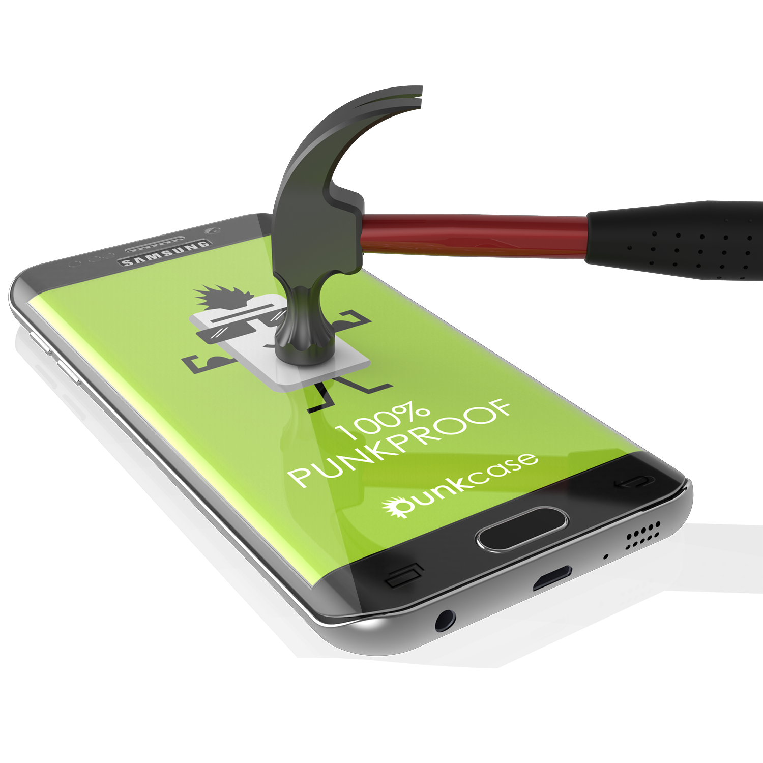 Galaxy S6 Edge Plus Clear Punkcase Glass SHIELD Tempered Glass Screen Protector 0.33mm Thick 9H