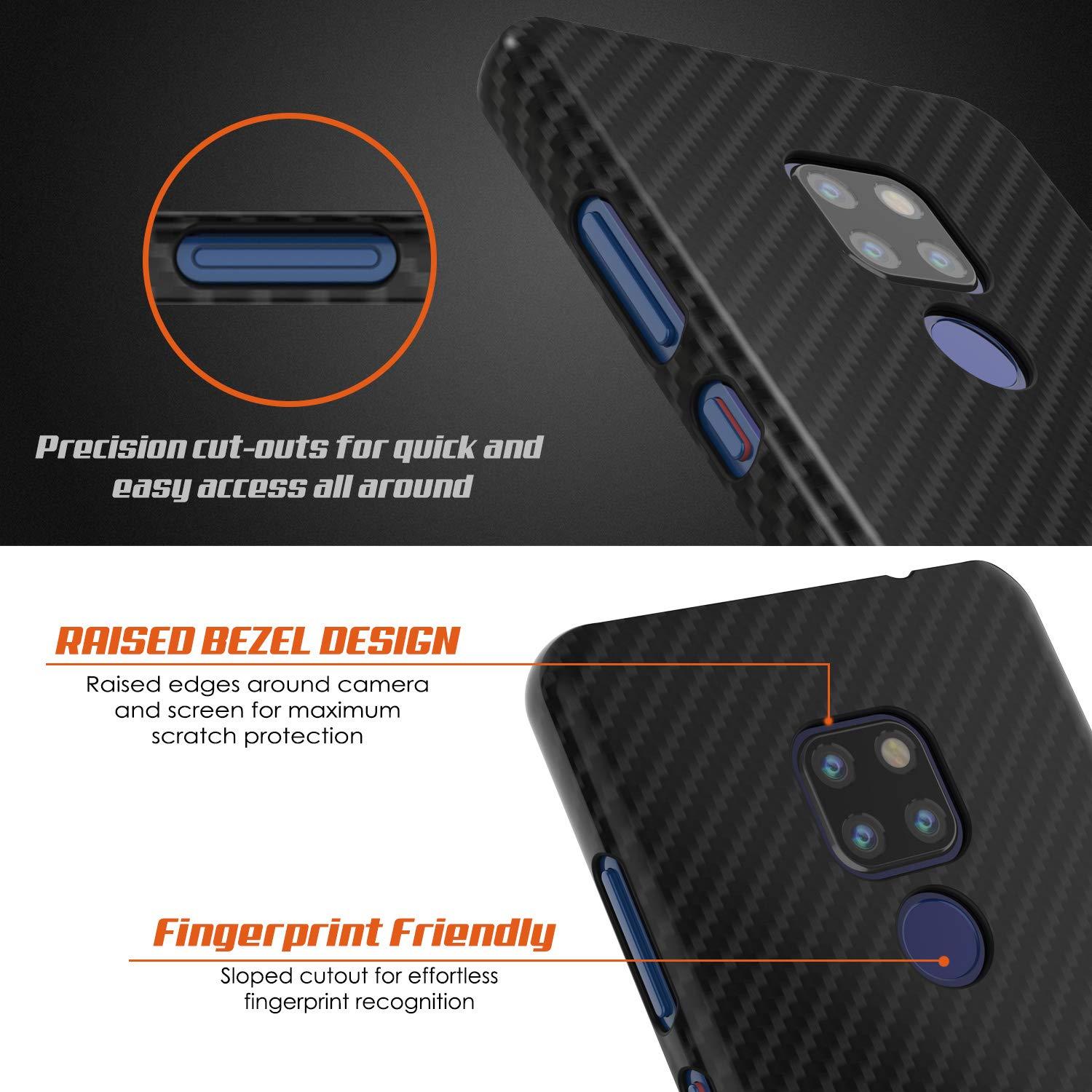 Huawei Mate 20 Pro Case, Punkcase CarbonShield, Heavy Duty [Black] Cover