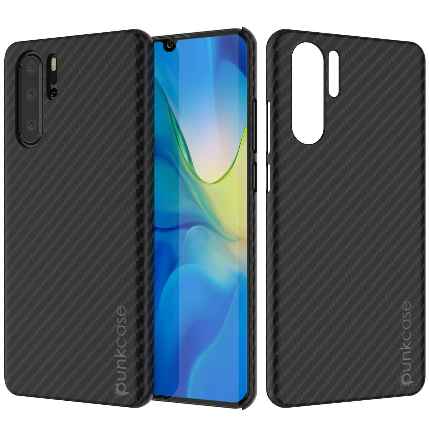 Huawei Mate 30 Pro Case, Punkcase CarbonShield, Heavy Duty [Black] Cover