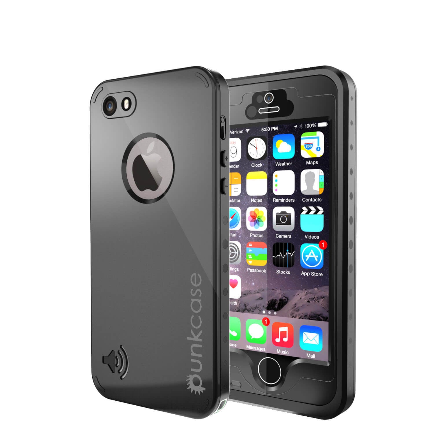 Knop følgeslutning Bedstefar PUNKcase StudStar Black Apple iPhone 5S/5 Waterproof Case – punkcase