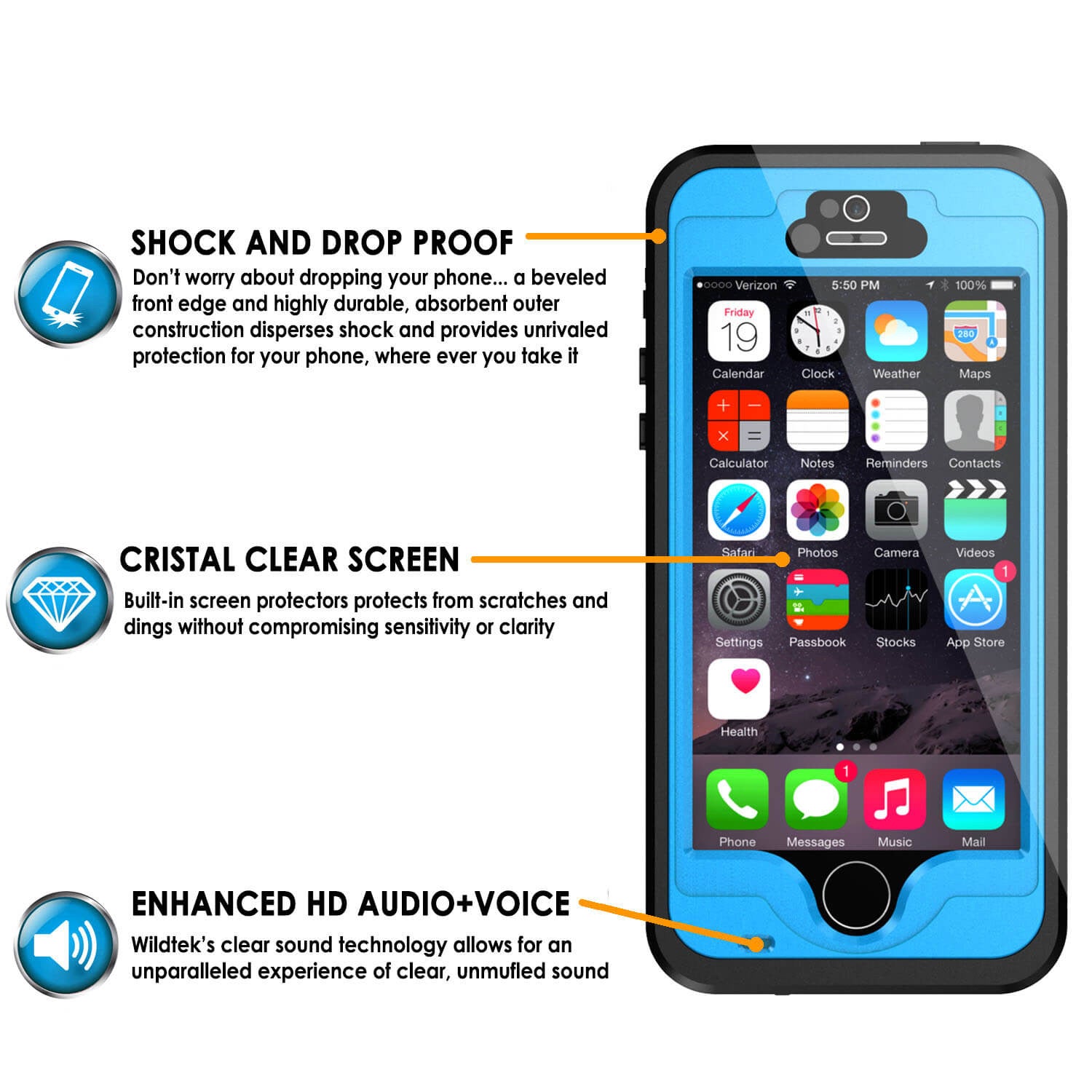Amazon.com: Tekcoo Compatible for iPhone 5S Case/for iPhone