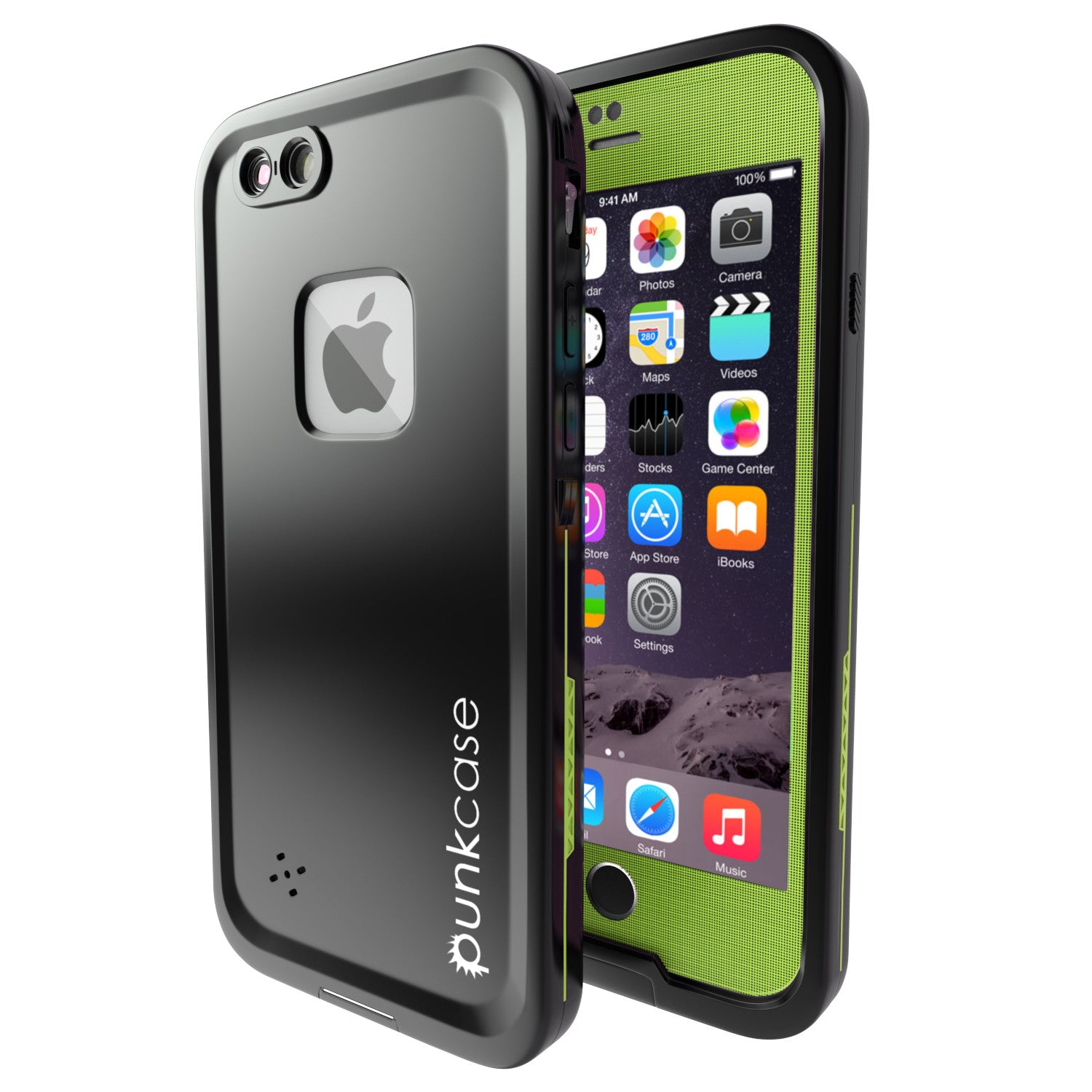 iPhone 6+/6S+ Plus Waterproof Case, Punkcase SpikeStar Light GreenThin Fit 6.6ft Underwater IP68