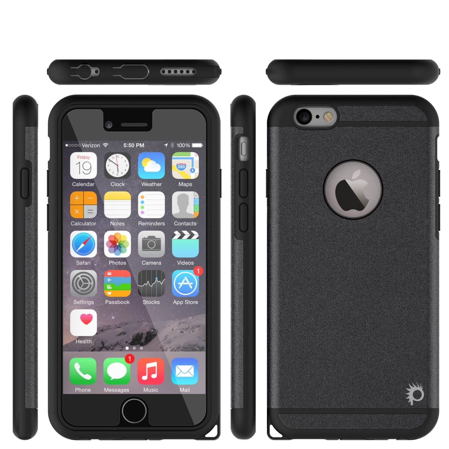 iPhone 5s/5/SE Case PunkCase Galactic Black Series Slim w/ Tempered Glass | Lifetime Warranty