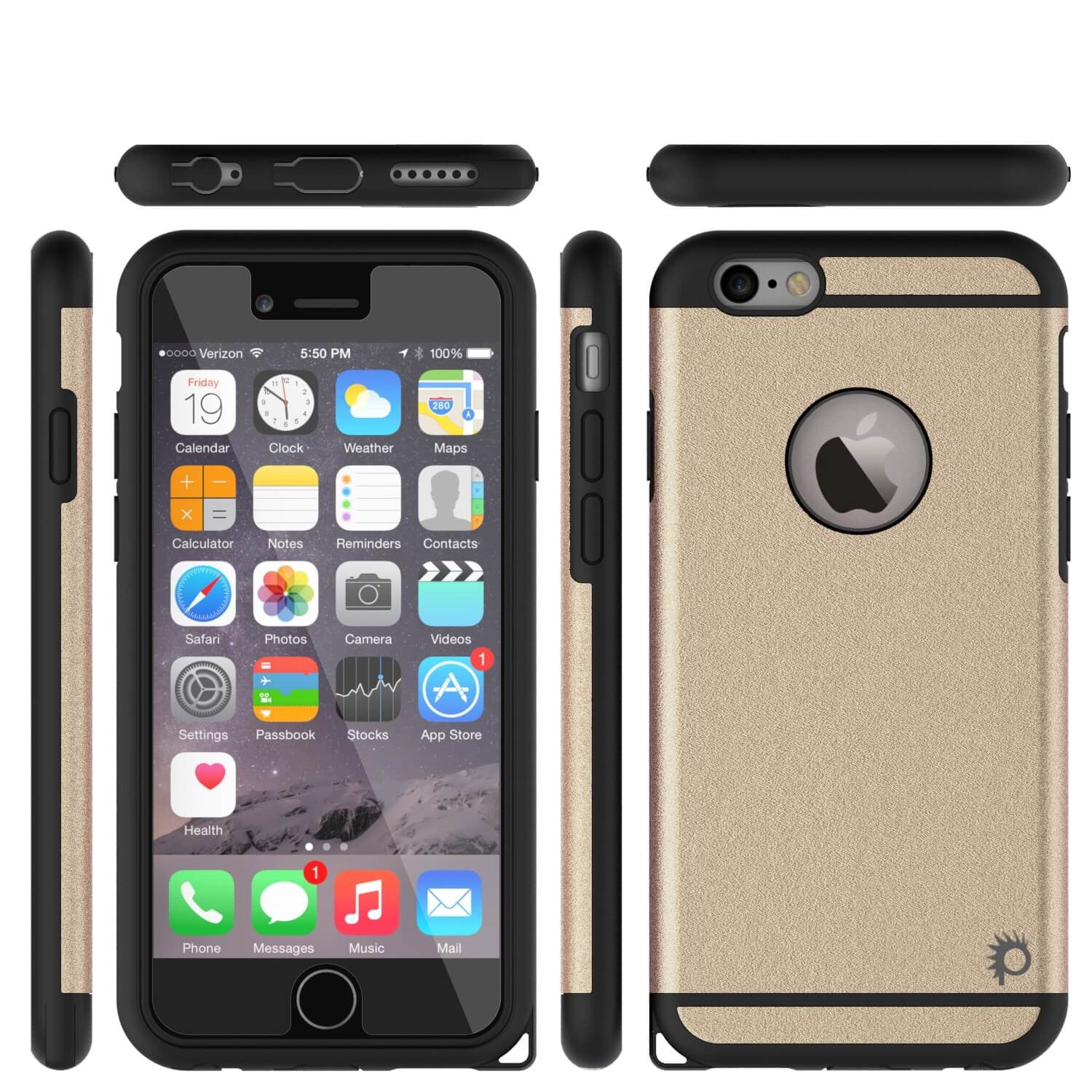 iPhone 6s Plus/6 Plus  Case PunkCase Galactic Gold Slim w/ Tempered Glass | Lifetime Warranty
