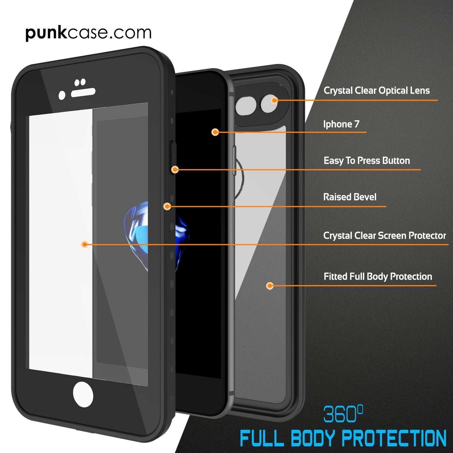 iPhone SE (4.7") Waterproof Case, Punkcase [Clear] [StudStar Series] [Slim Fit] [IP68 Certified][Dirtproof] [Snowproof]