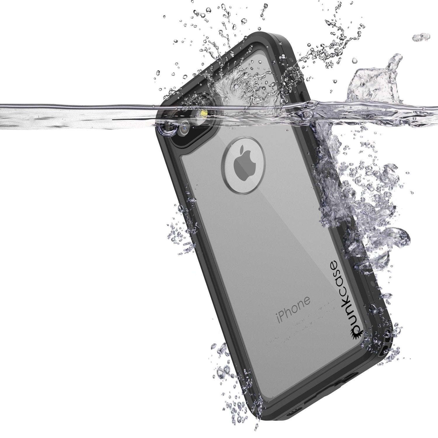 iPhone 8 Waterproof Case, Punkcase [Clear] [StudStar Series] [Slim Fit] [IP68 Certified][Dirtproof] [Snowproof]