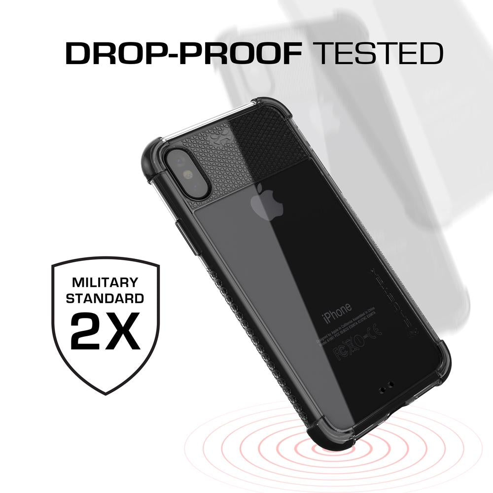 iPhone X Case, Ghostek Covert 2 Series for iPhone X / iPhone Pro Clear Protective Case [BLACK]