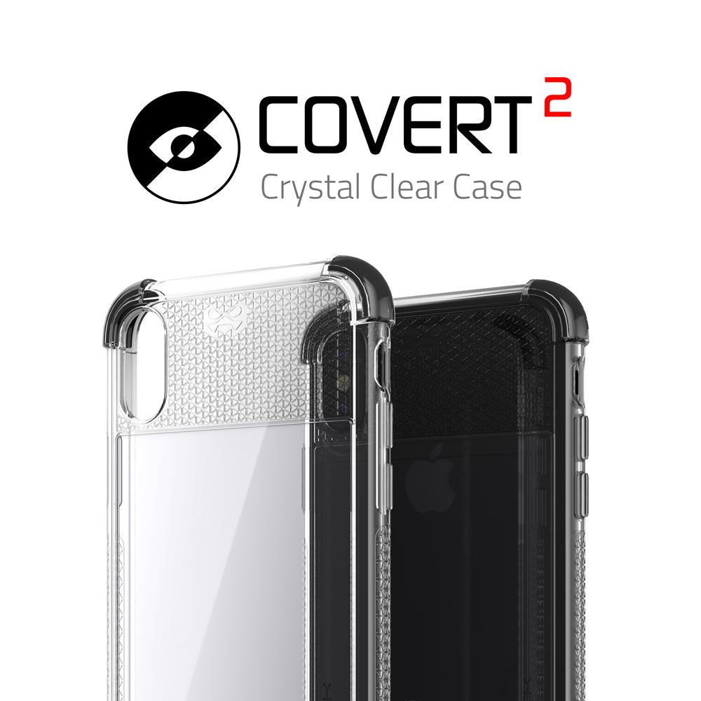 iPhone X Case, Ghostek Covert 2 Series for iPhone X / iPhone Pro Clear Protective Case [BLACK]