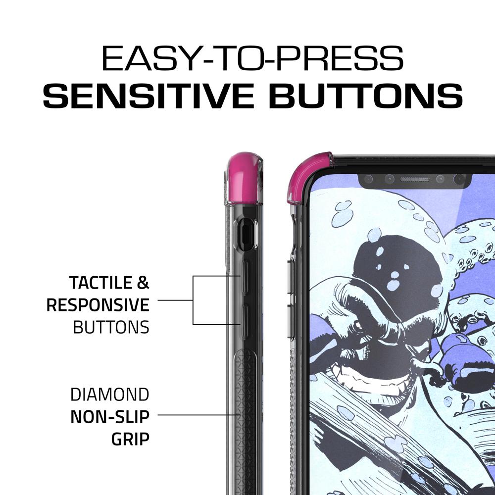 iPhone X Case, Ghostek Covert 2 Series for iPhone X / iPhone Pro Clear Protective Case [PINK]