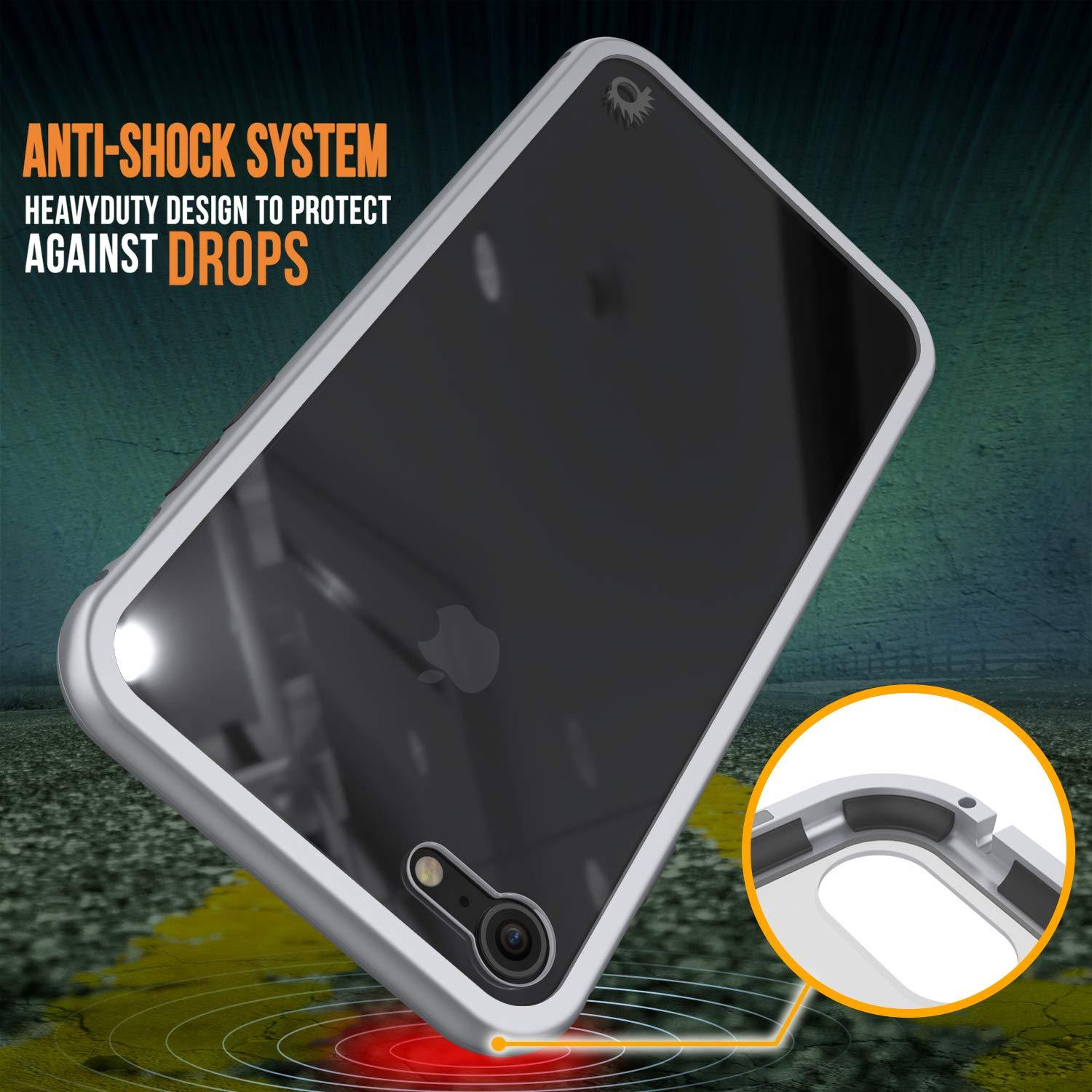 iPhone SE (4.7") Case, Punkcase Magnetic Shield Protective TPU Cover W/ Tempered Glass Screen Protector [Silver]