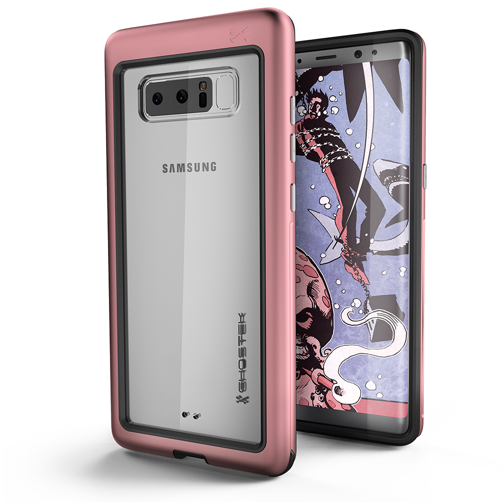 Galaxy Note 8, Ghostek Atomic Slim Galaxy Note 8 Case Shockproof Impact Hybrid Modern Design | Pink