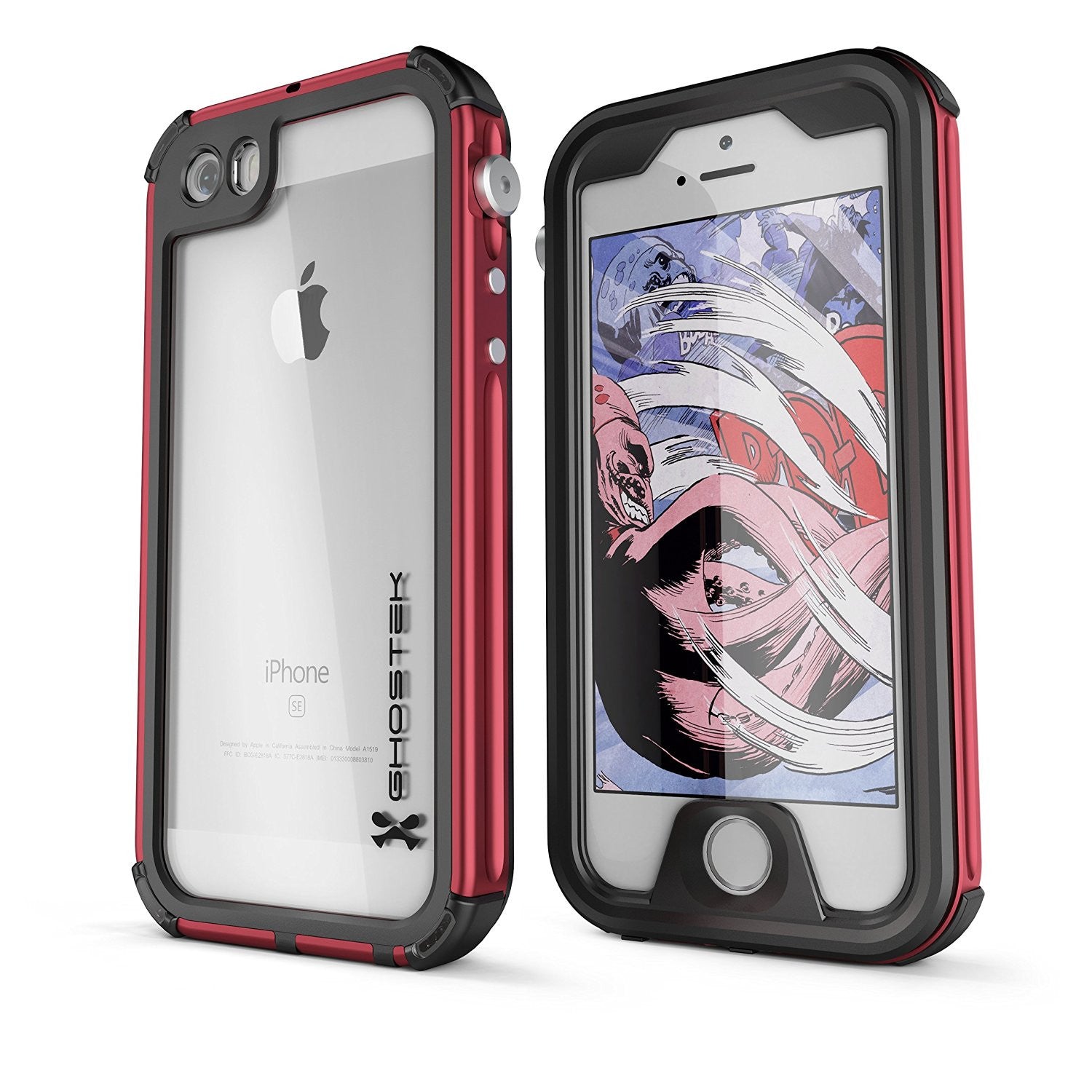 iPhone SE/5S/5 Waterproof Case, Ghostek® Atomic 3.0 Red Series | Underwater iPhone SE/5S/5 Waterproof Case, Ghostek® Atomic 3.0 Red Series | Underwater