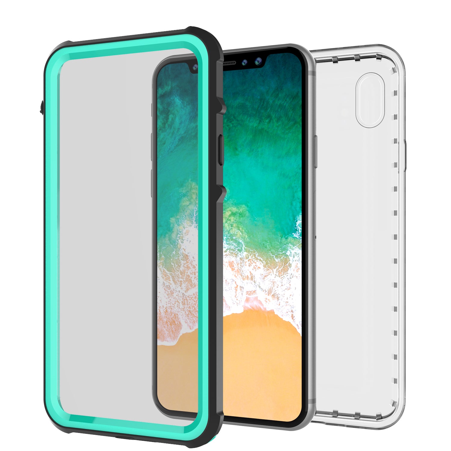 iPhone X Case, PUNKCase [CRYSTAL SERIES] Protective IP68 Certified, Ultra Slim Fit [TEAL]