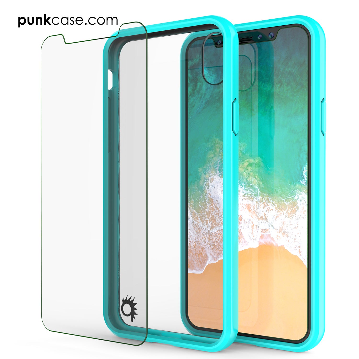 iPhone X Case, PUNKcase [LUCID 2.0 Series] [Slim Fit] Armor Cover W/Integrated Anti-Shock System [Teal]