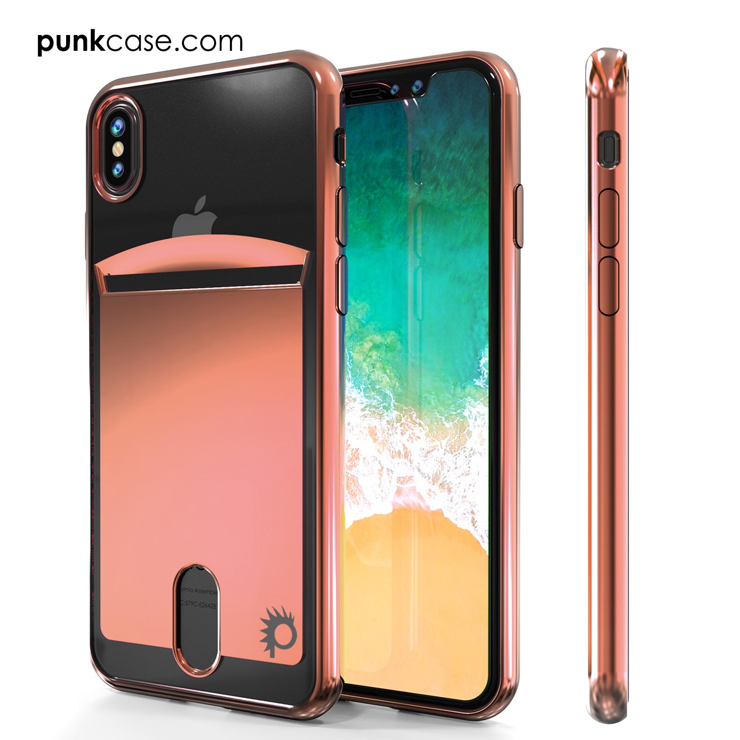 iPhone X Case, PUNKcase [LUCID Series] Slim Fit Protective Dual Layer Armor Cover [Rose Pink]