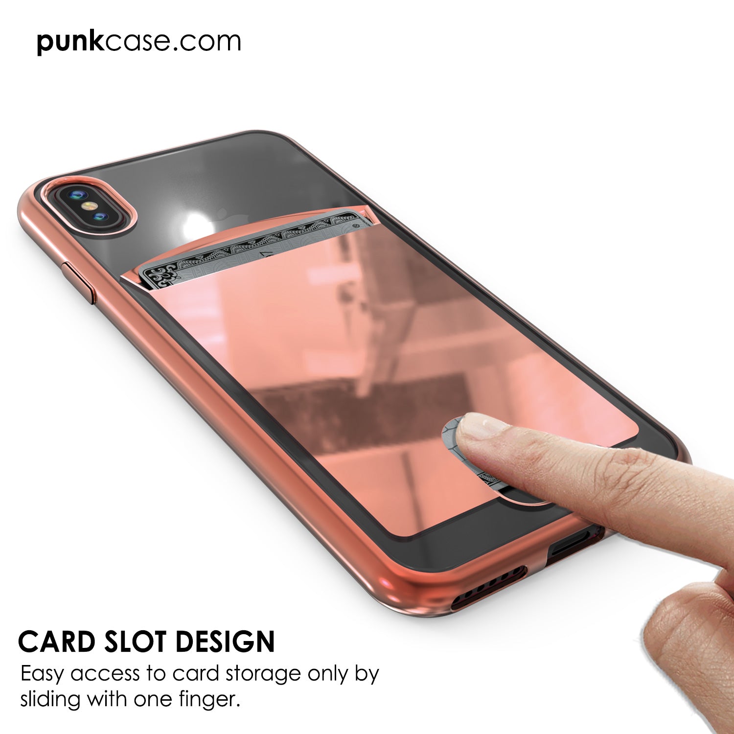 iPhone X Case, PUNKcase [LUCID Series] Slim Fit Protective Dual Layer Armor Cover [Rose Pink]
