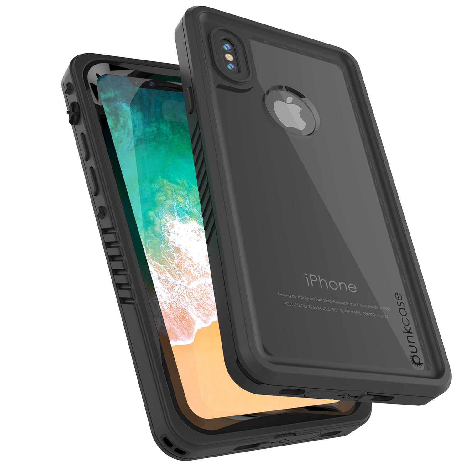 iPhone X Case, Punkcase [Extreme Series] [Slim Fit] [IP68 Certified] [BLACK]