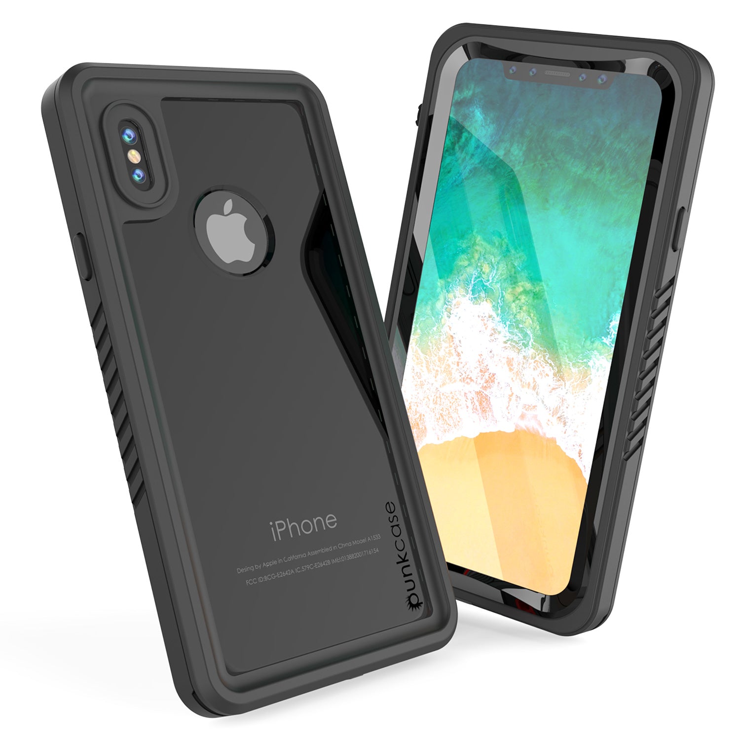 iPhone X Case, Punkcase [Extreme Series] [Slim Fit] [IP68 Certified] [BLACK]
