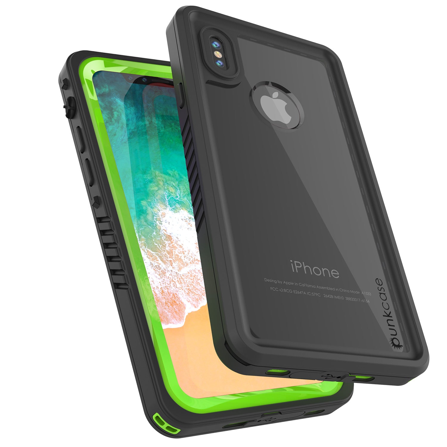 iPhone X Case, Punkcase [Extreme Series] [Slim Fit] [IP68 Certified] [Light Green]