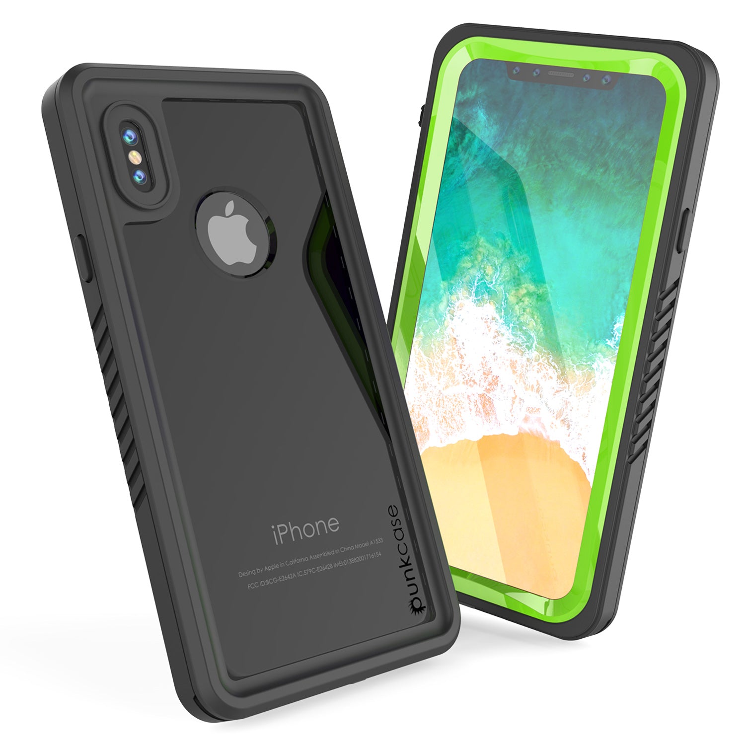 iPhone X Case, Punkcase [Extreme Series] [Slim Fit] [IP68 Certified] [Light Green]
