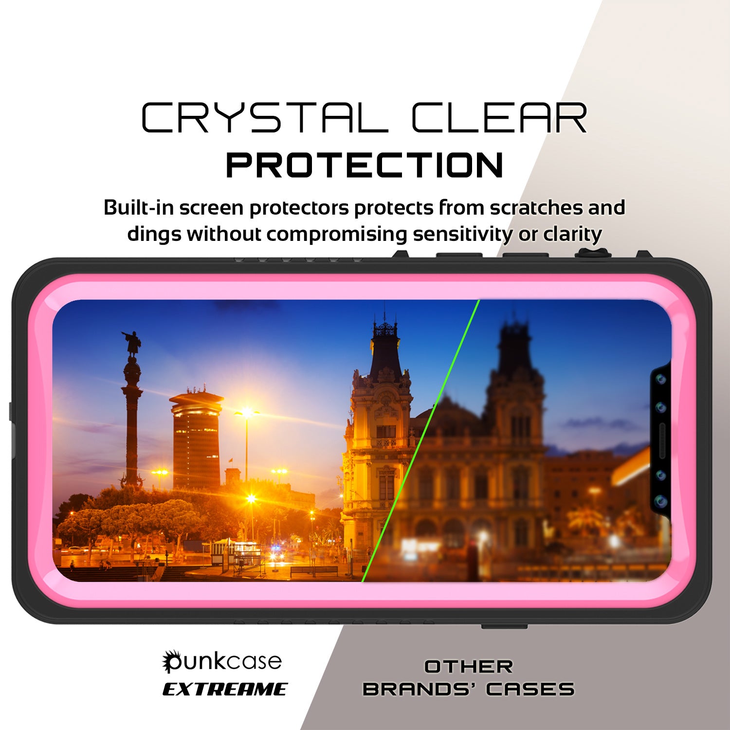 iPhone X Case, Punkcase [Extreme Series] [Slim Fit] [IP68 Certified] [Pink]