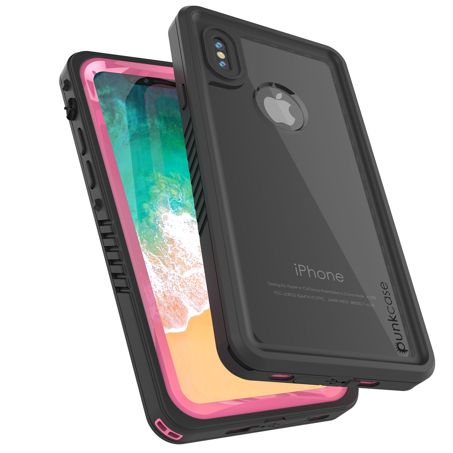 iPhone X Case, Punkcase [Extreme Series] [Slim Fit] [IP68 Certified] [Pink]
