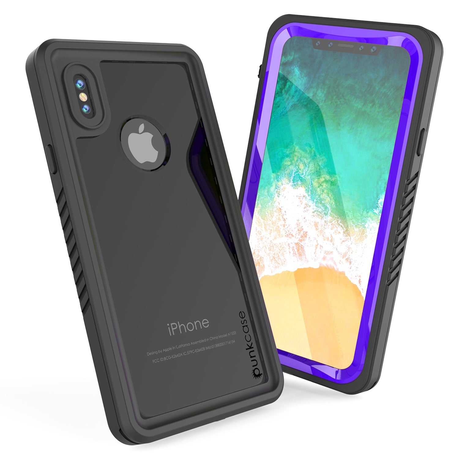 iPhone X Case, Punkcase [Extreme Series] [Slim Fit] [IP68 Certified] [Purple]