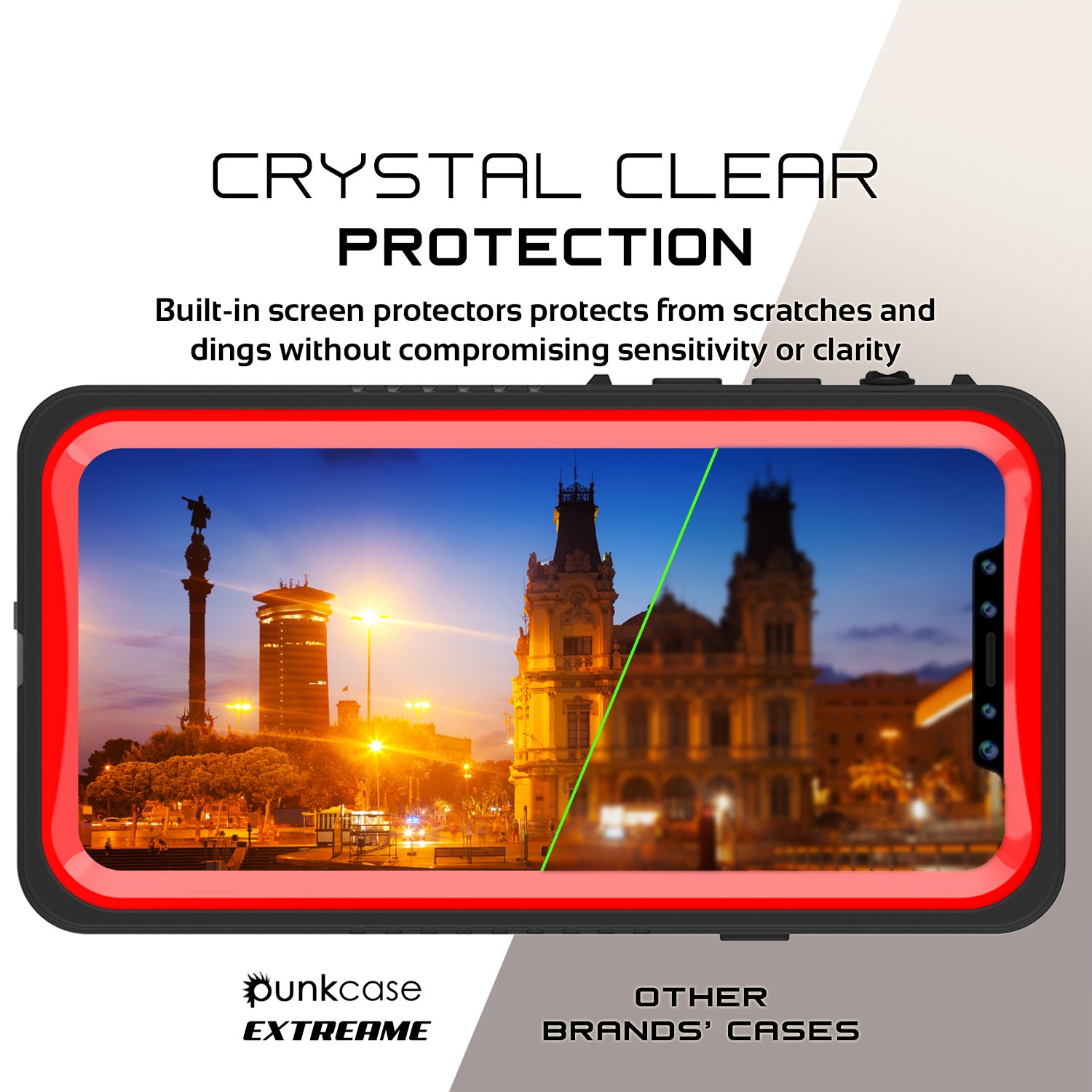 iPhone X Case, Punkcase [Extreme Series] [Slim Fit] [IP68 Certified] [Red]